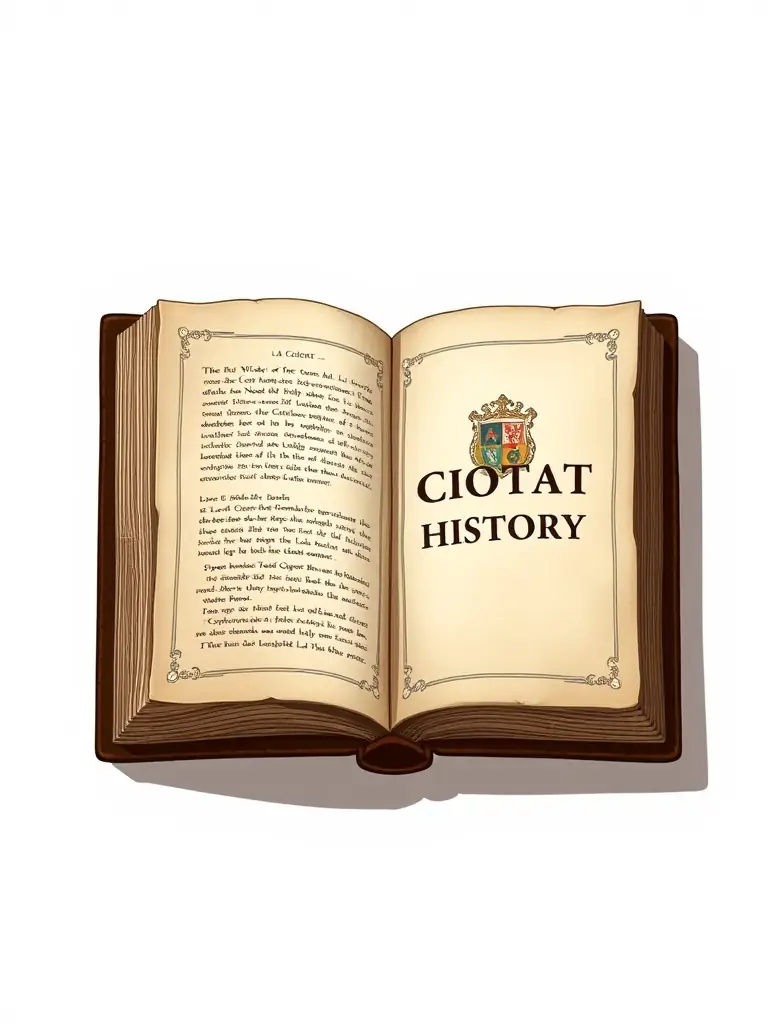 A close-up shot of a newly published book about the history of La Ciotat, with the AMIS DU VIEUX LA CIOTAT logo prominently displayed.