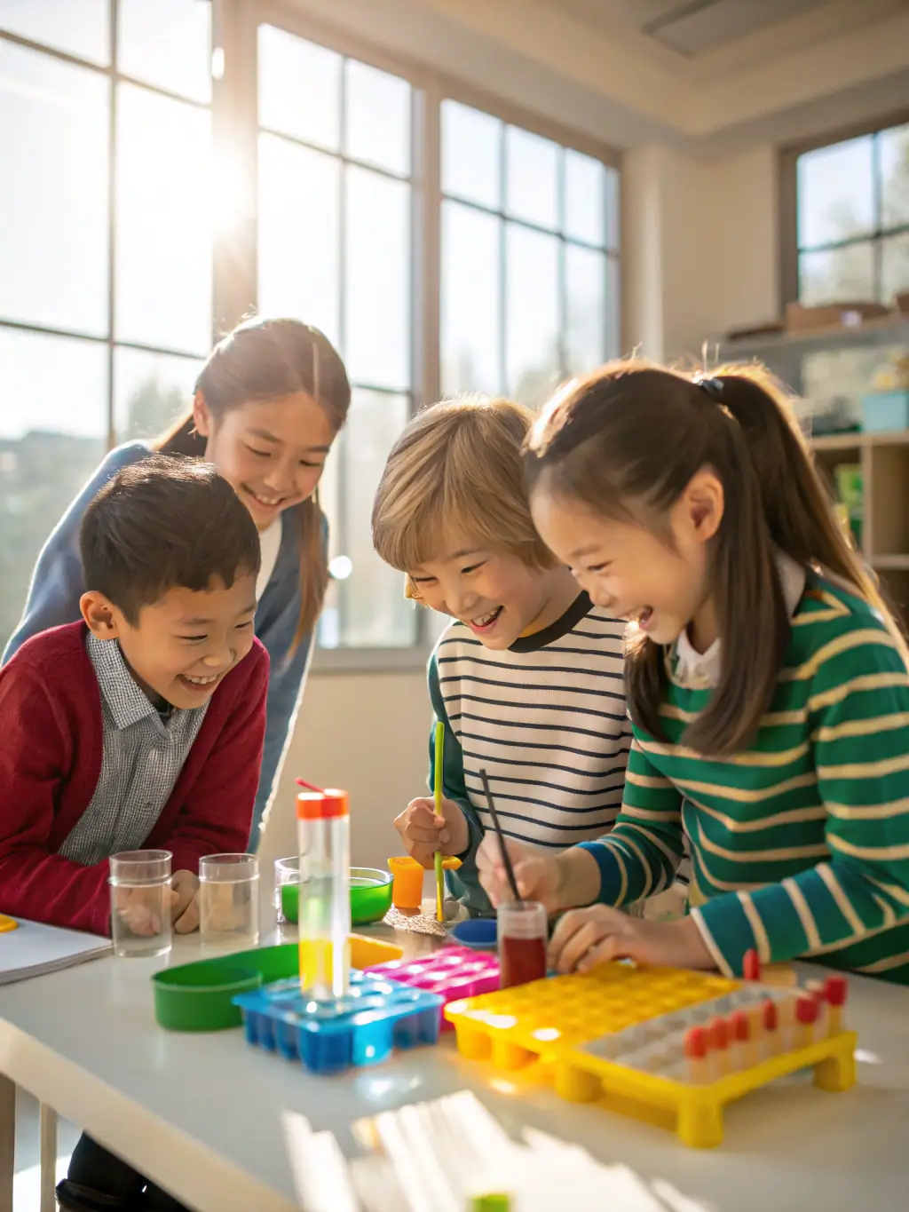 A group of students participating in an educational workshop about local history, led by a member of AMIS DU VIEUX LA CIOTAT.